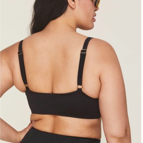 NWT Andie Swim The Belmar Bikini Top Classic Black Women’s Size Small - Picture 2 of 7